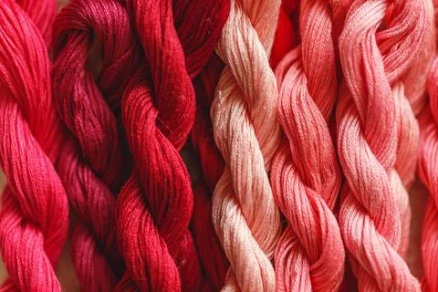 Colorful pattern background from embroidery thread Stock Photos