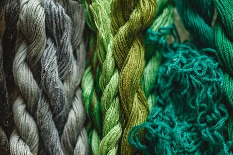 Colorful pattern background from embroidery thread 写真素材