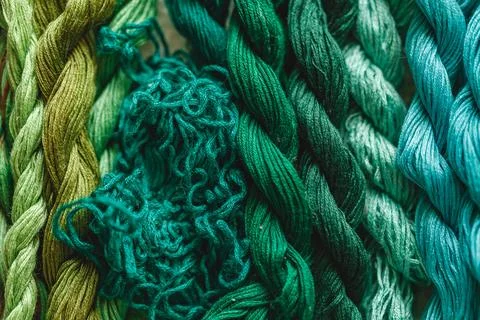 Colorful pattern background from embroidery thread Foto stock