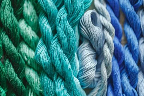 Colorful pattern background from embroidery thread Foto stock