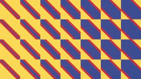 Colorful pattern of basic geometric shapes. 3d rendering seamless loop animation Stock Footage 239745443