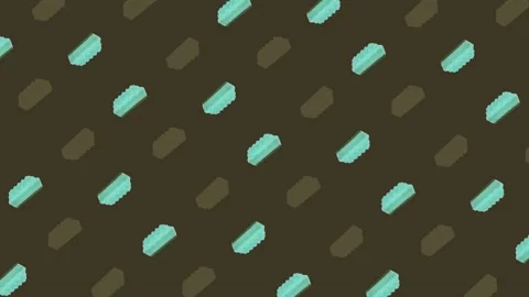 Colorful pattern of blue kitchen sponges on brown background. Seamless pattern Stock Footage 167476045