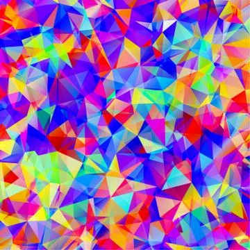Colorful pattern with chaotic triangles Stock Illustration