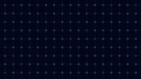 Colorful pattern of circles on dark background Vídeos de archivo 267047602