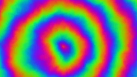 Colorful pattern of concentric circles with vibrant colors Stock Footage 338350845