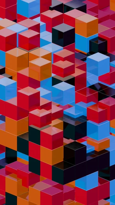 A colorful pattern of cubes Stock Footage 309924482