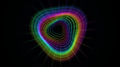 Colorful pattern with curves for vj loop and motion Stock Footage 340559166