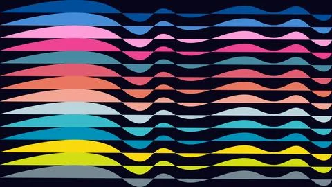 Colorful pattern on dark blue background and texture. Illustrazione stock