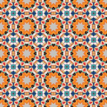 The colorful pattern of the design is very unique, and interesting Stock Illustration
