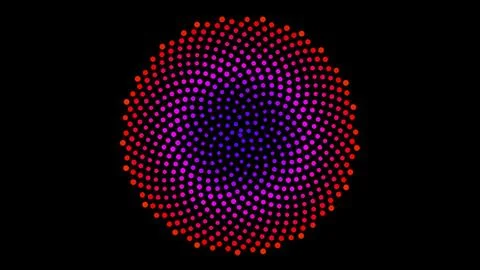 Colorful pattern of dots creating a swirling effect Illustrazione stock