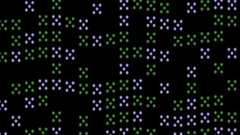 Colorful pattern of dots on a dark background creating Stock Footage 339367584