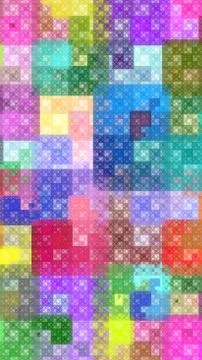 Colorful pattern fractal seamless background Stock Illustration