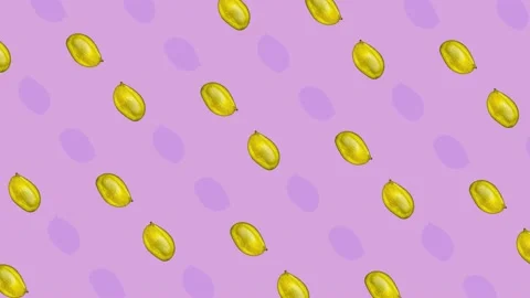 Colorful pattern of fresh mango on pink background. Top view. Seamless pattern Stock Footage 167484674