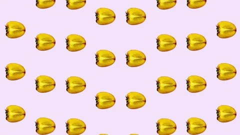 Colorful pattern of fresh orange persimmons on pink background. Seamless pattern Stock-Footage 167484557
