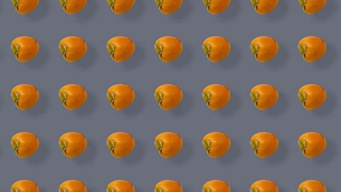 Colorful pattern of fresh orange persimmons. Top view. Seamless pattern with Stockbeeldmateriaal 167486668