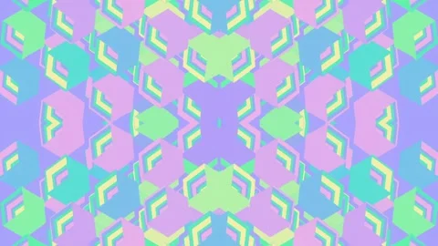 Colorful pattern of geometric shapes. Symmetrical loop animation. 3d rendering Stock Footage 248957207