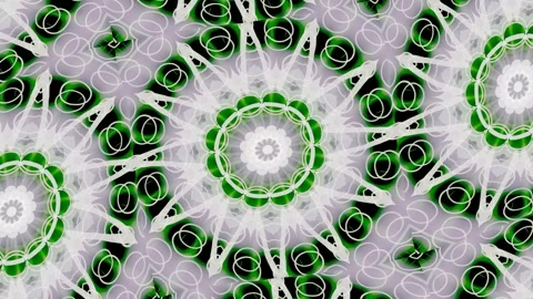 Colorful pattern with green and white shapes on a gray background Stock Footage 337384941
