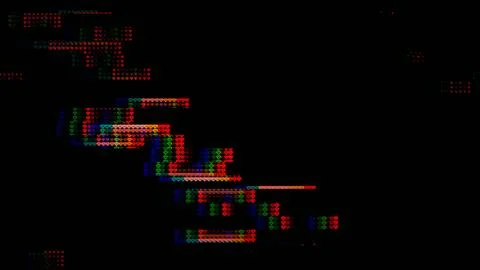 Colorful pattern of lights on a dark background Illustrazione stock