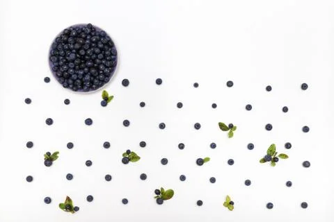 Colorful pattern made of blueberries and currents. Stock Photos