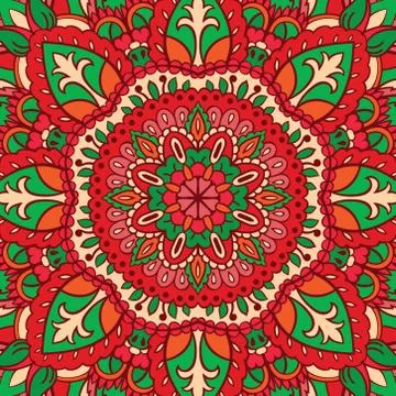 Colorful pattern of mandala. Stock Illustration