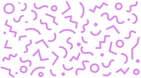 Colorful Pattern. Modern Geometric Abstract Shapes. Squiggle Zig-Zag Background イラスト素材