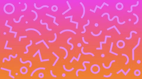 Colorful Pattern. Modern Geometric Abstract Shapes. Squiggle Zig-Zag Background イラスト素材