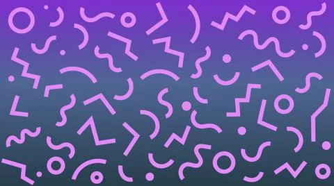 Colorful Pattern. Modern Geometric Abstract Shapes. Squiggle Zig-Zag Background イラスト素材