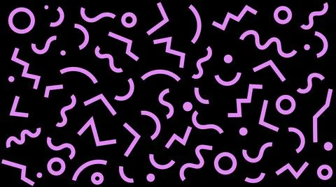 Colorful Pattern. Modern Geometric Abstract Shapes. Squiggle Zig-Zag Background イラスト素材
