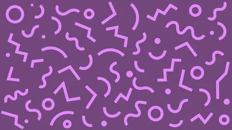 Colorful Pattern. Modern Geometric Abstract Shapes. Squiggle Zig-Zag Background イラスト素材