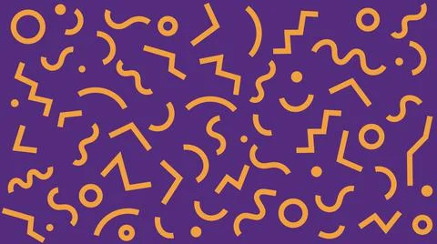 Colorful Pattern. Modern Geometric Abstract Shapes. Squiggle Zig-Zag Background イラスト素材