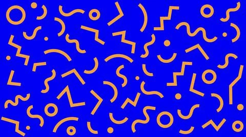 Colorful Pattern. Modern Geometric Abstract Shapes. Squiggle Zig-Zag Background イラスト素材