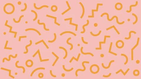 Colorful Pattern. Modern Geometric Abstract Shapes. Squiggle Zig-Zag Background イラスト素材