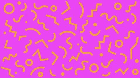 Colorful Pattern. Modern Geometric Abstract Shapes. Squiggle Zig-Zag Background イラスト素材