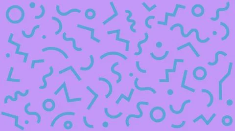 Colorful Pattern. Modern Geometric Abstract Shapes. Squiggle Zig-Zag Background イラスト素材