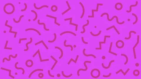 Colorful Pattern. Modern Geometric Abstract Shapes. Squiggle Zig-Zag Background イラスト素材