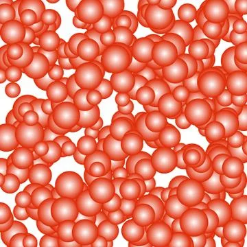 Colorful pattern with overlapping circles, bubbles. 1 color. Illustrazione stock