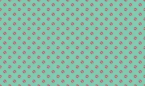 Colorful pattern with pink and black dots on turquoise background Stock Illustration