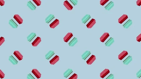 Colorful pattern of pink and green kitchen sponges. Seamless pattern with sponge Stock Footage 167488865