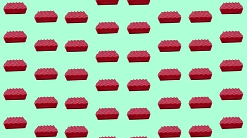 Colorful pattern of pink kitchen sponges. Seamless pattern with sponge. Top view Stock Footage 167475820