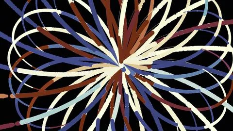 Colorful pattern of spiral lines with moving vortex. Motion. Geometric pattern Stock Illustration