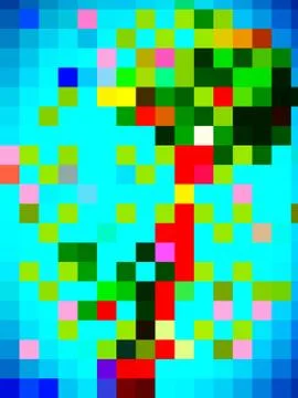 A colorful pattern of squares and rectangles Stock Illustration