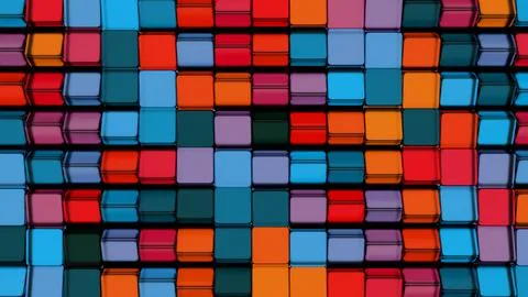 A colorful pattern with squares and squares Stock Illustration