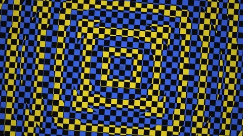 Colorful pattern with squares creating an optical illusion Stock Footage 339334944