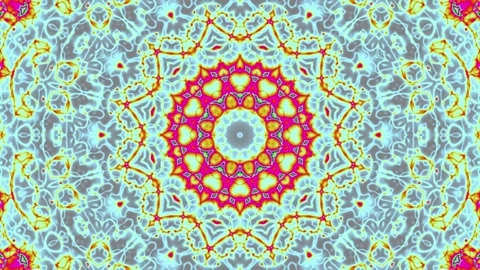 A colorful pattern with a star in the center. The star is surrounded by a Stock Footage 291311068