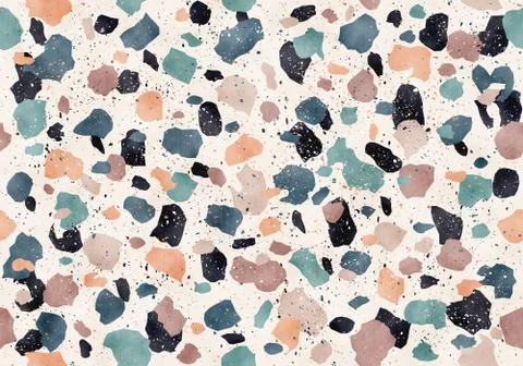 Colorful pattern with terrazzo texture Illustrazione stock
