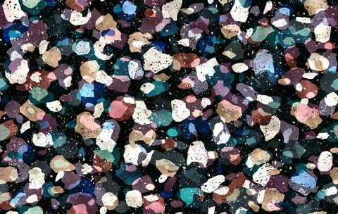 Colorful pattern with terrazzo texture Stock Illustration