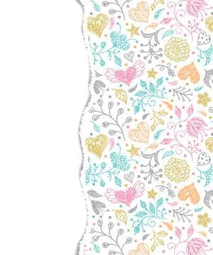 Colorful pattern with torn paper Stock Illustration