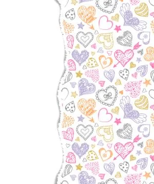 Colorful pattern with torn paper Stock Illustration