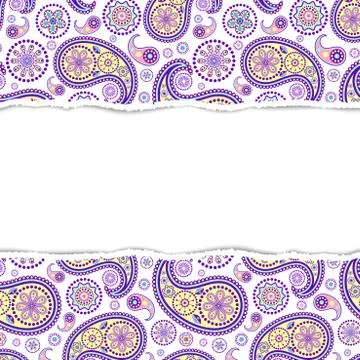 Colorful pattern with torn paper Stock Illustration
