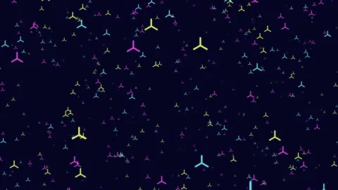 Colorful pattern of various shapes Video stock 255985263
